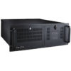 4U black industrial rackmount chassis with 3x 5.25" External; 1x 3.5" External drive bays